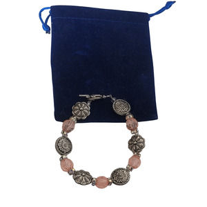 Floral Pink Beaded Fashion bracelet